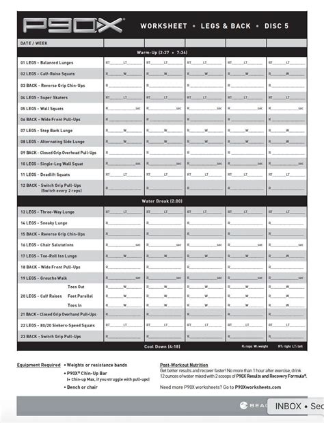 Benefits of Using P90X Worksheets