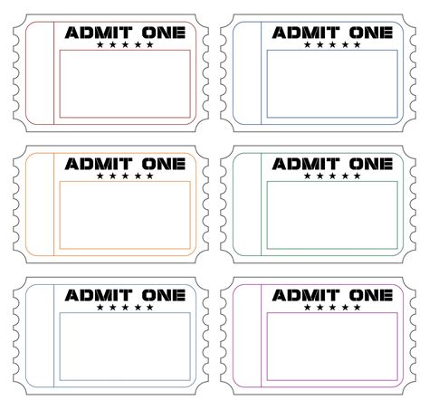 Best Practices Printable Ticket Template Word