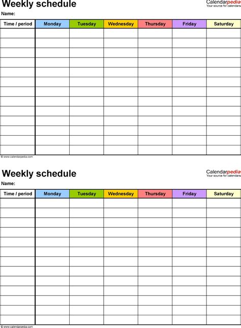 Best Practices for Using Blank Printable Work Schedules