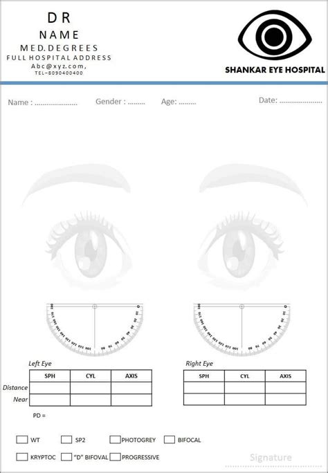 Best Practices for Using Printable Eye Prescription Templates