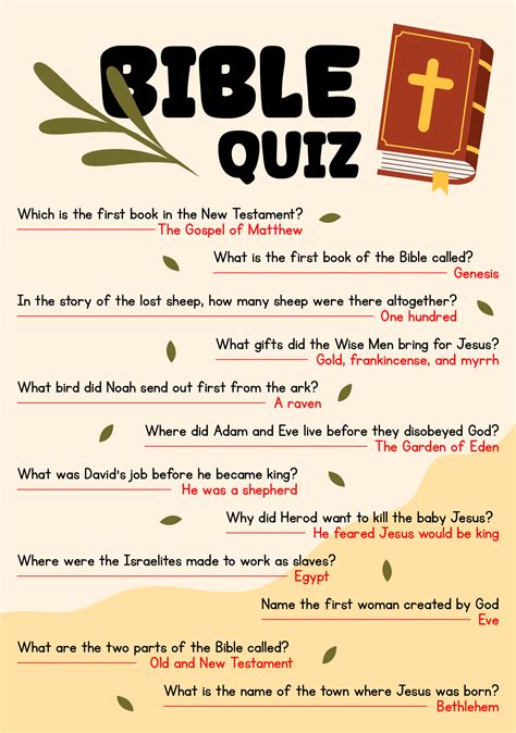 Bible Trivia Questions