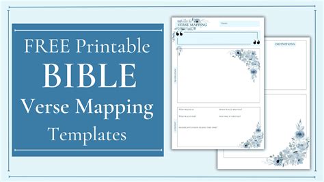 Bible Verse Mapping Template Printable Design Page