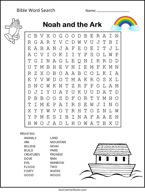 Bible Word Search Printable Activities