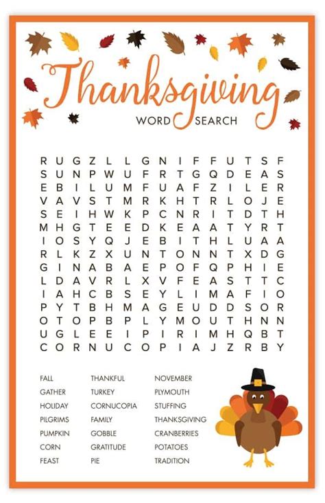 Description of Bible Word Search Printable Thanksgiving