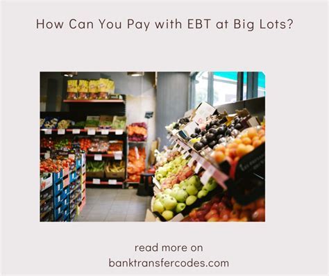 Description of Big Y EBT Usage