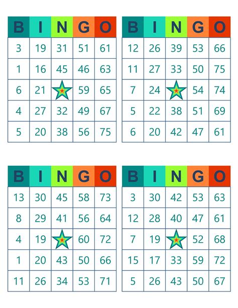 Description of Bingo Cards