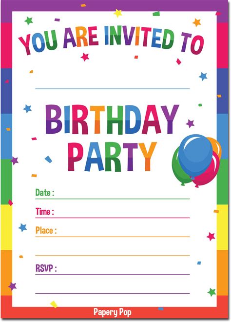 Birthday Party Invitation Design