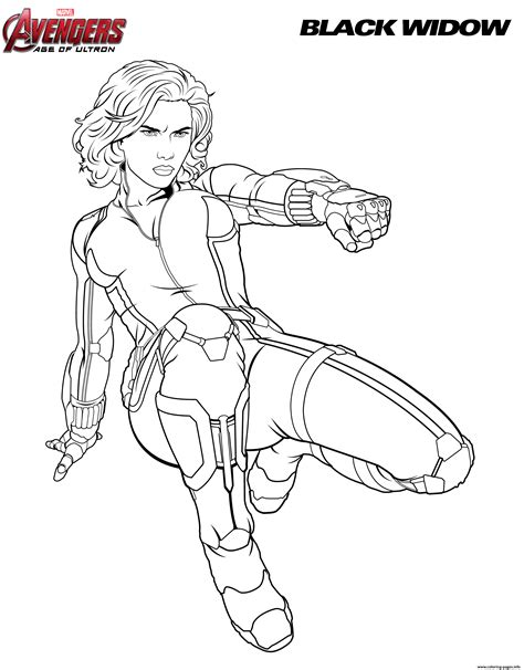 Black Widow Coloring Pages