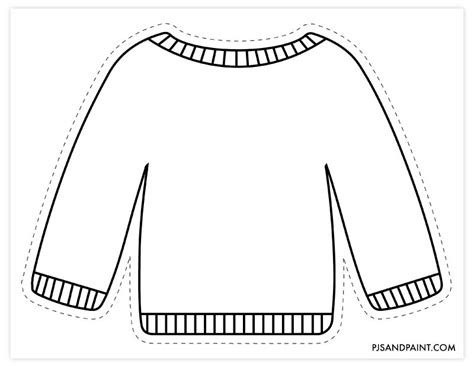 Blank Christmas Sweater Template Design Example 1