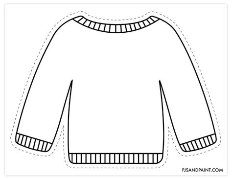 Blank Christmas Sweater Template Design Example 6