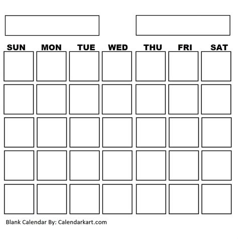 Blank Printable Schedule Template