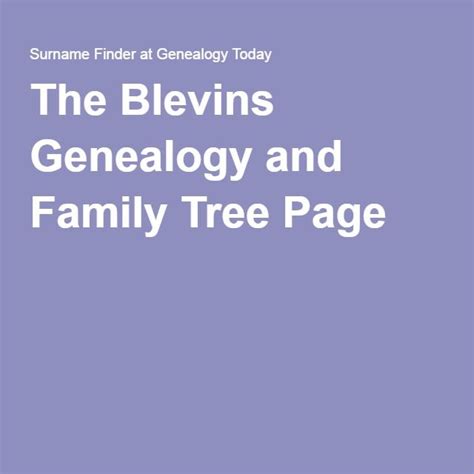 Blevins Family Tree