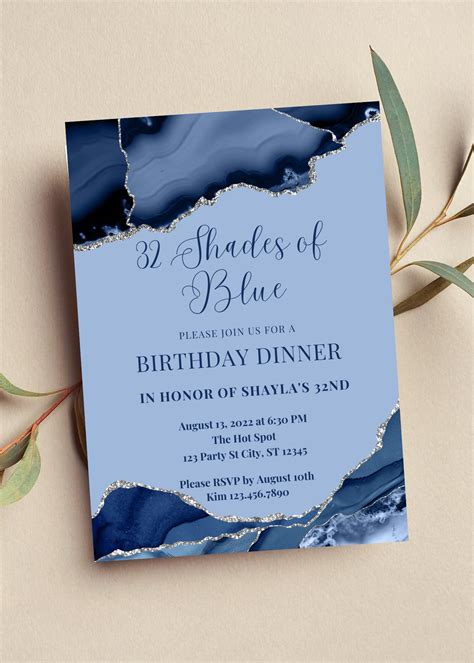 Blue Invitation Designs Collection