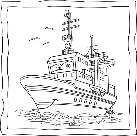 Boat Coloring Pages Printable Free