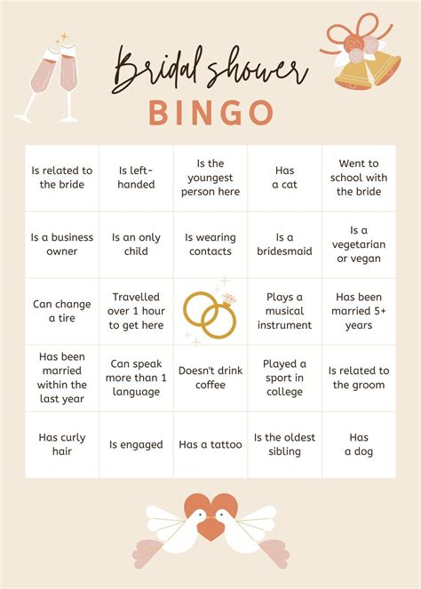 Bridal Bingo Game