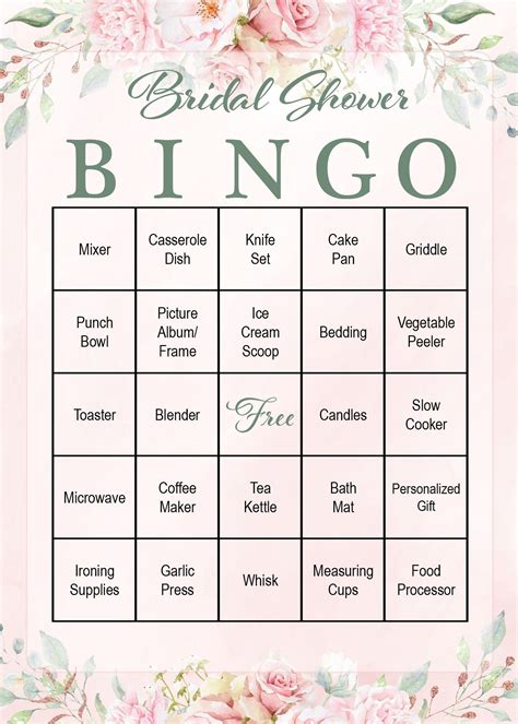 Bridal Bingo Templates