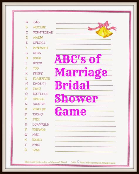 Bridal Shower Games 1