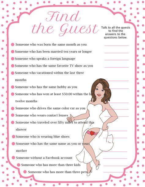 Bridal Shower Games Printables Example 1