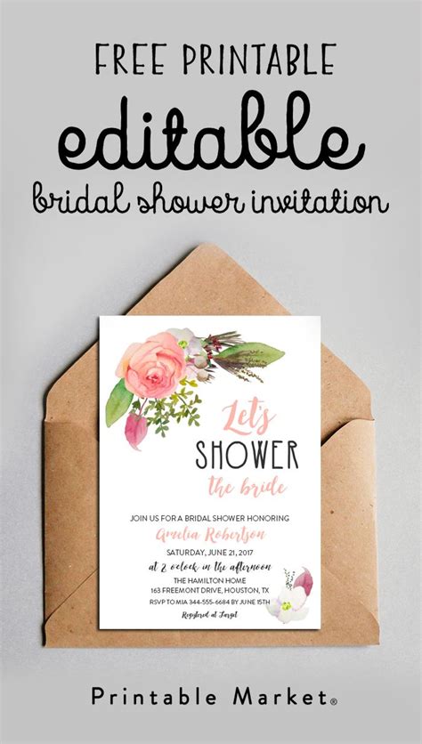 Bridal Shower Printables Favors