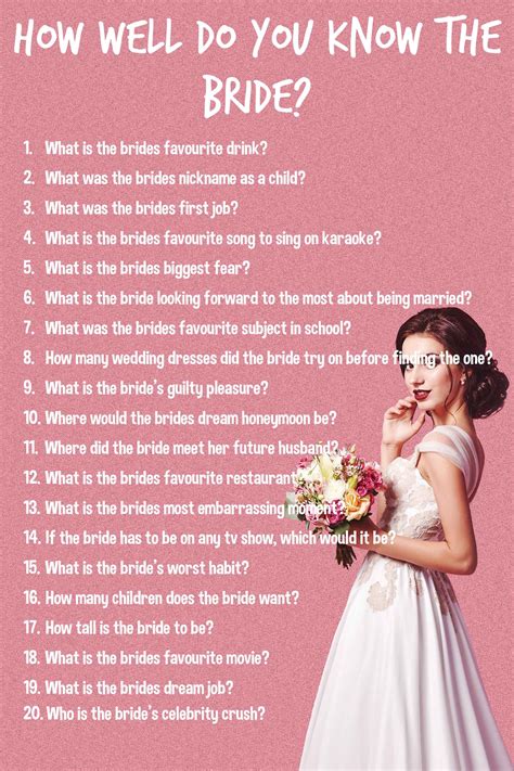 Bride-to-Be Trivia Image