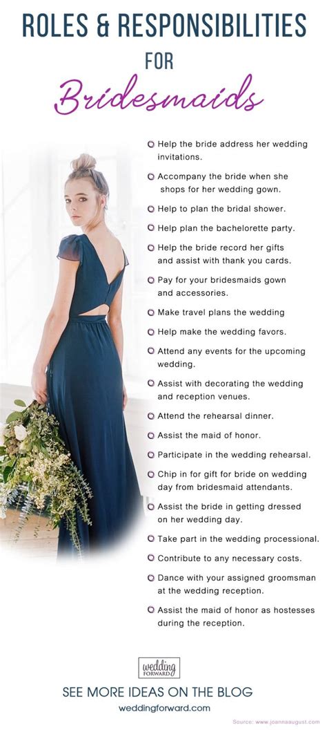 Bridesmaid Responsibilities Template