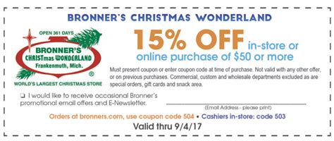 Bronner's Printable Coupons