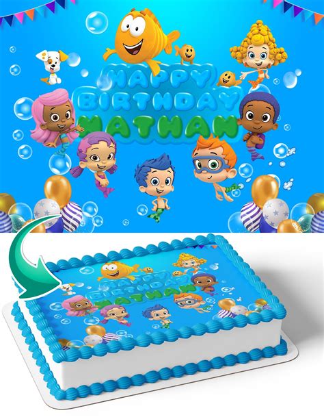 Bubble Guppies Cake Tops Logos