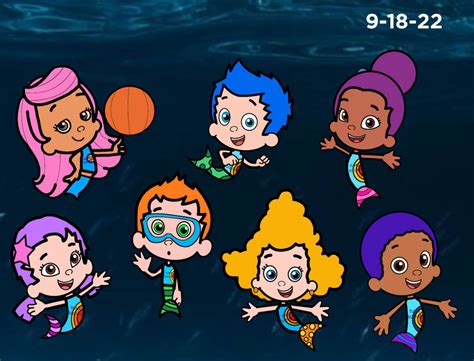 Bubble Guppies underwater adventure coloring page