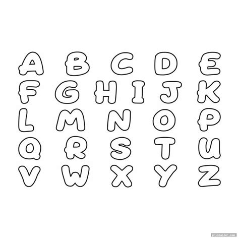 Bubble Letters Template For Greeting Cards