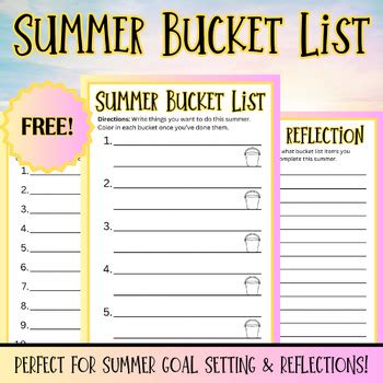 Bucket List with Reflections Template