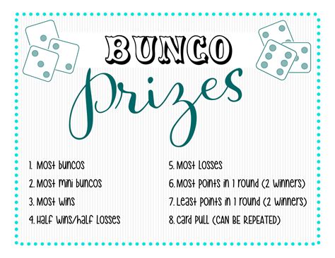 Bunco Awards