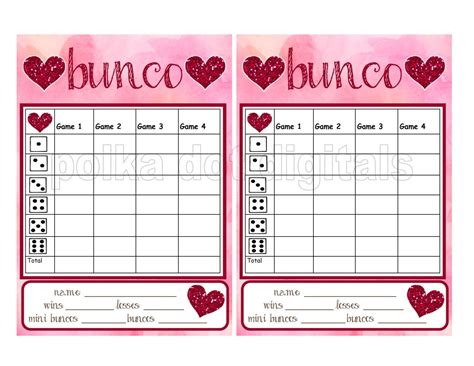 Bunco Printable