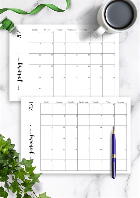 Calendar Print Templates