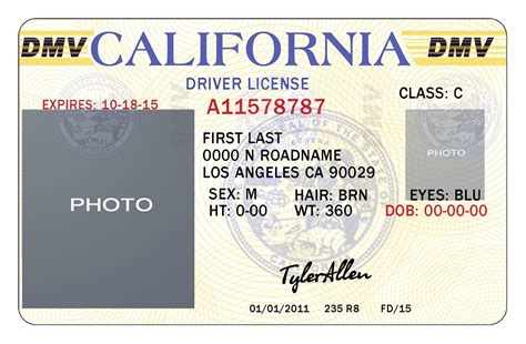 California ID Template