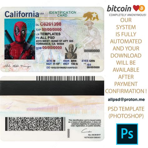 California ID Templates