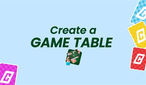 Canasta Game Table