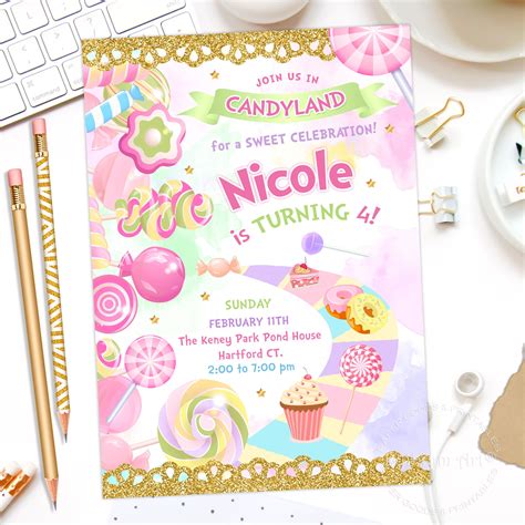 Candyland Invitation Template 10