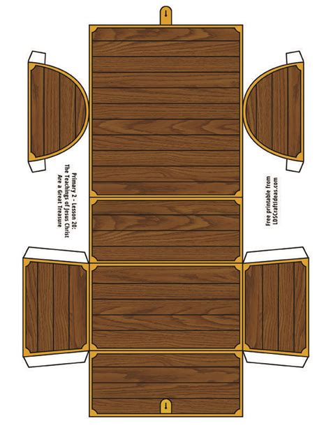 Cardboard Treasure Chest Template