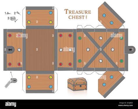 Cardboard Treasure Chest Template Designs