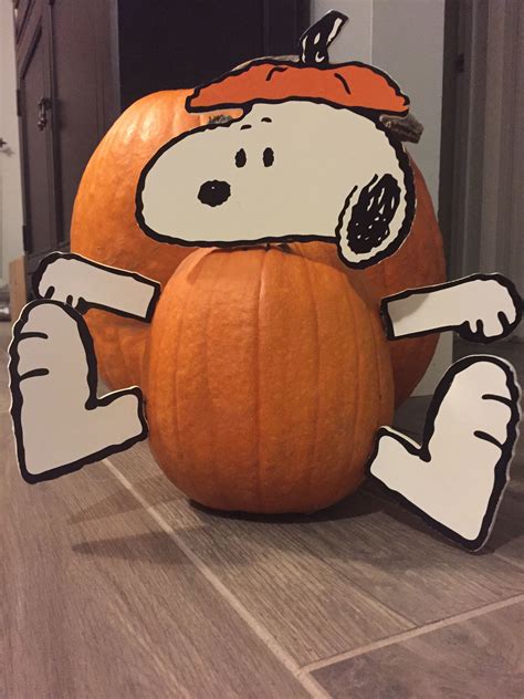 Carving a Snoopy Pumpkin