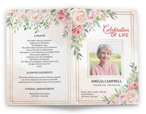 Celebration Of Life Card Template 10