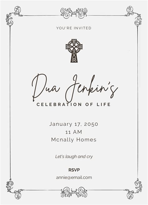 Celebration of Life Template Download Word