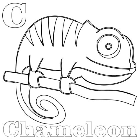 Chameleon Coloring Pages