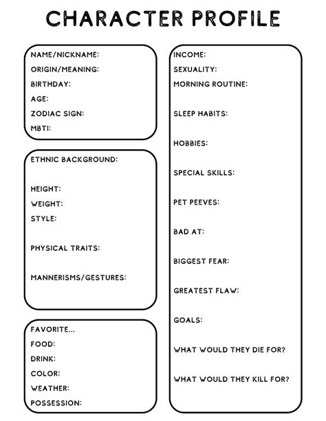 Character Template