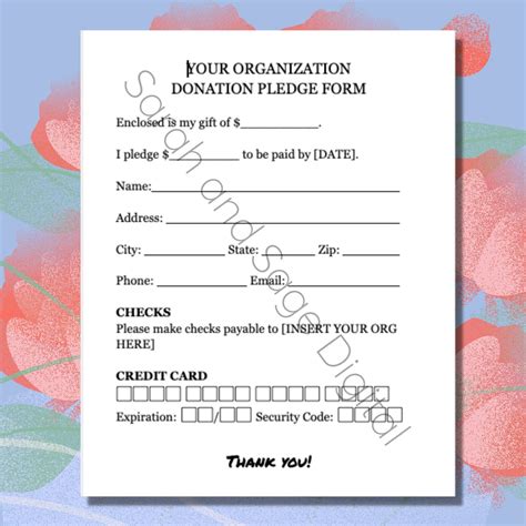 Charity Pledge Forms