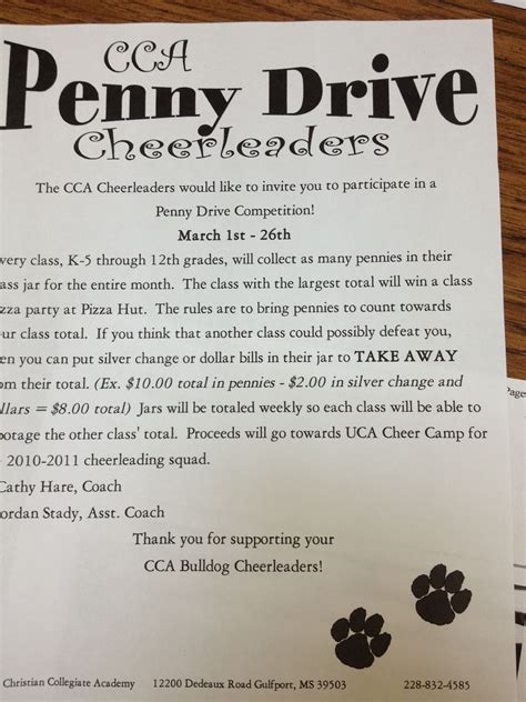 Cheer Fundraiser Letter Template