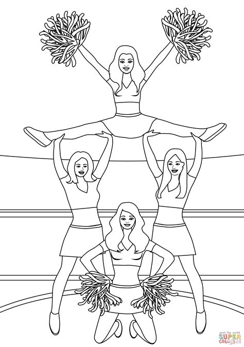 Cheerleading Coloring Pages for Boys