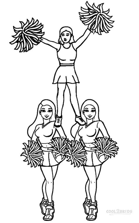 Cheerleading Coloring Pages for Girls