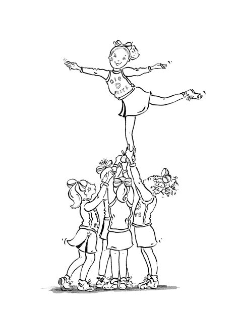 Cheerleading Coloring Pages for Kids