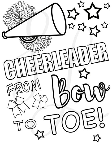 Cheerleading Coloring Pages with Quotes